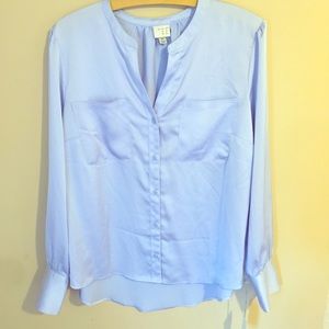 A New Day Periwinkle High-Low Blouse